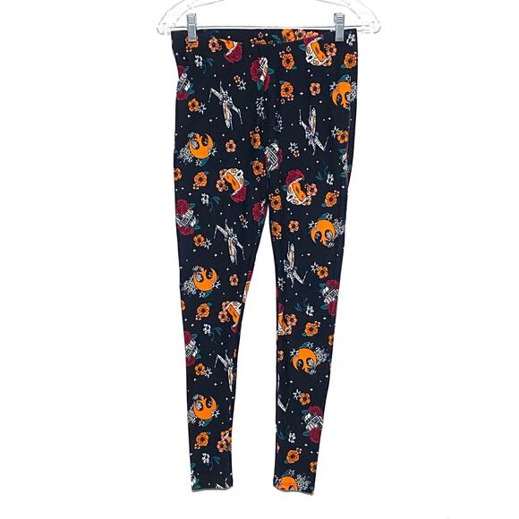 Her Universe Star Wars Tattoo Leggings 00 Stretch USA Space Floral Athleisure - Picture 1 of 5